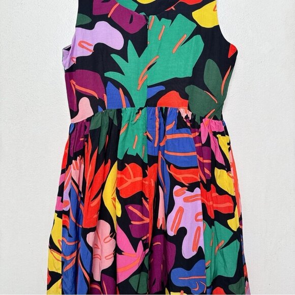 Gorman Womens 10 Floral Sleeveless Fit and Flare Frondsense Dress - Picture 12 of 16